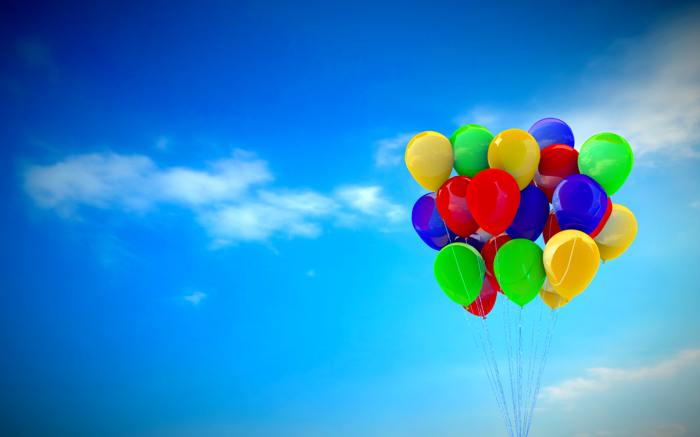 A picture of balloons created in Blender, inspired by the movie Up.